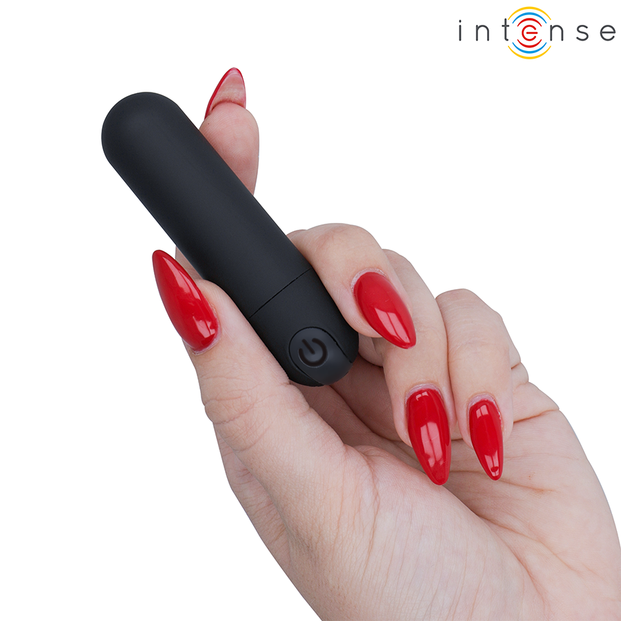 INTENSE - KAREN MINI BALA VIBRADORA 10 MODOS RECARGABLE NEGRO - Imagen 3