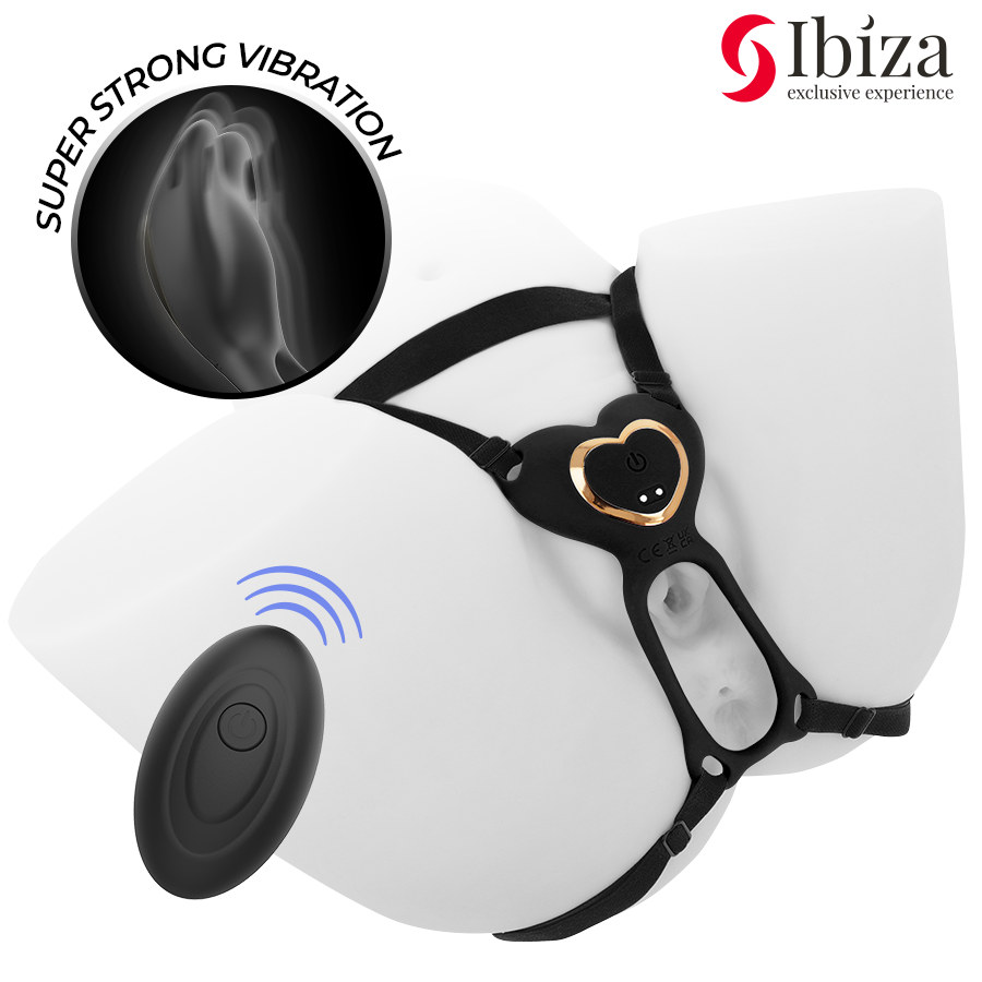 IBIZA - VIBRADOR PARA PAREJAS FORMA DE BRAGUITA CORAZÓN CONTROL REMOTO - Imagen 4