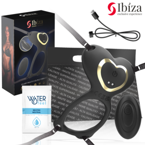 IBIZA - VIBRADOR PARA PAREJAS FORMA DE BRAGUITA CORAZÓN CONTROL REMOTO