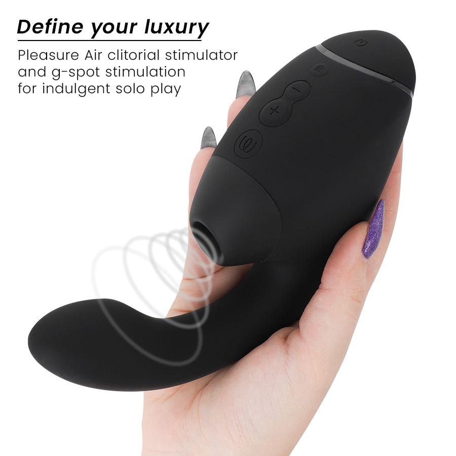 WOMANIZER - DUO NEXT ESTIMULADOR VIBRADOR DUAL CLÍTORIS & PUNTO·G NEGRO - Imagen 3