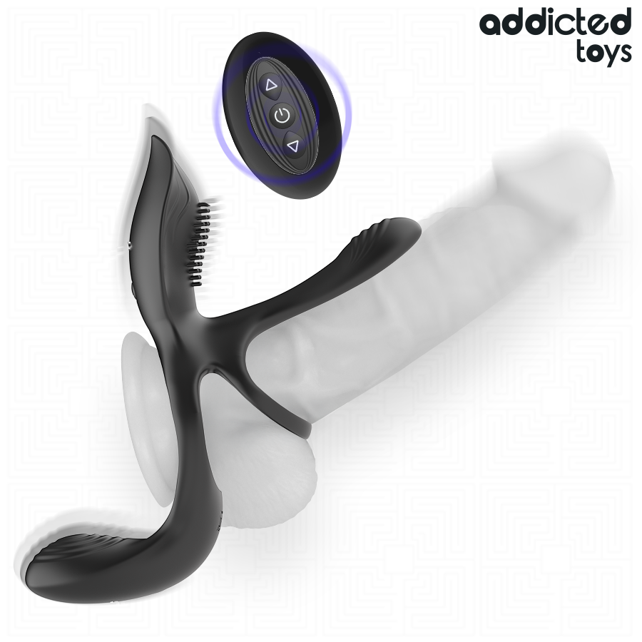 ADDICTED TOYS - ANILLO DOBLE PARA EL PENE CON ESTIMULADOR DE CLÍTORIS - Imagen 3