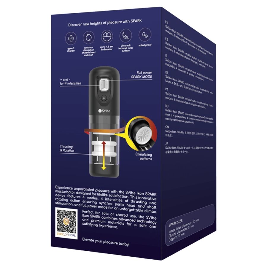 SNAIL VIBE - IKON SPARK MASTURBADOR CON EMPUJE Y ROTACIÓN - Imagen 6