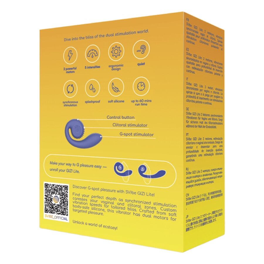 SNAIL VIBE - GIZI LITE VIBRADOR DUAL PUNTO G Y CLÍTORIS MORADO - Imagen 5