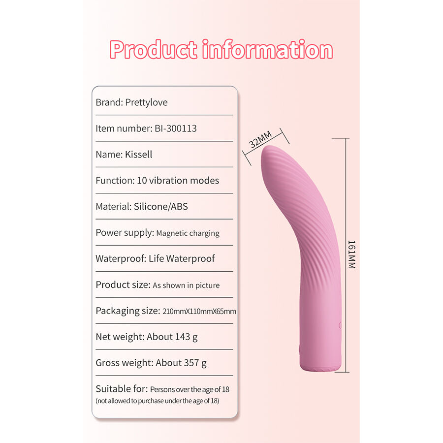 PRETTY LOVE - KISELL VIBRADOR PUNTO G ROSA - Imagen 10