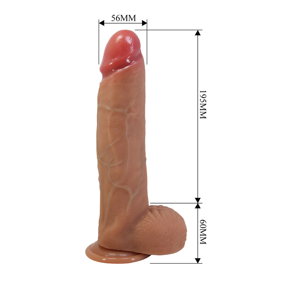 PRETTY LOVE - MENDEL DILDO REALÍSTICO CON VENTOSA 25.5 CM -Ø- 5.6 CM - Imagen 7