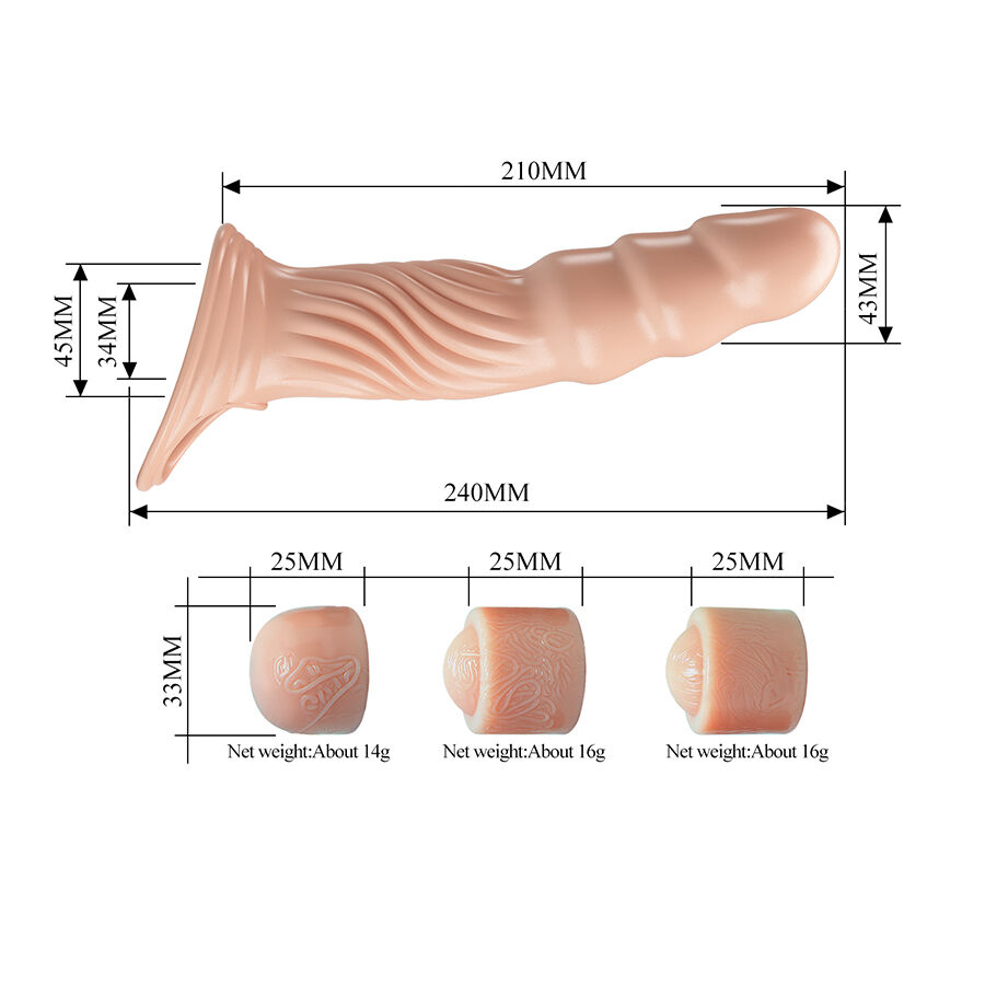 PRETTY LOVE - FUNDA PARA PENE TEXTURIZADA CON EXTENSORES - Imagen 8