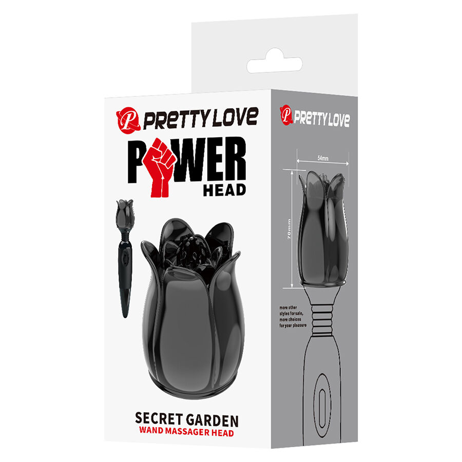 PRETTY LOVE - SECRET GARDEN CABEZAL MASAJEADOR NEGRO - Imagen 9