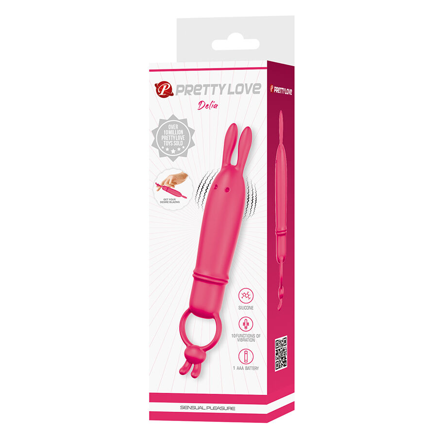 PRETTY LOVE - DELIA VIBRADOR RABBIT CON ANILLO DE SUJECIÓN - Imagen 9