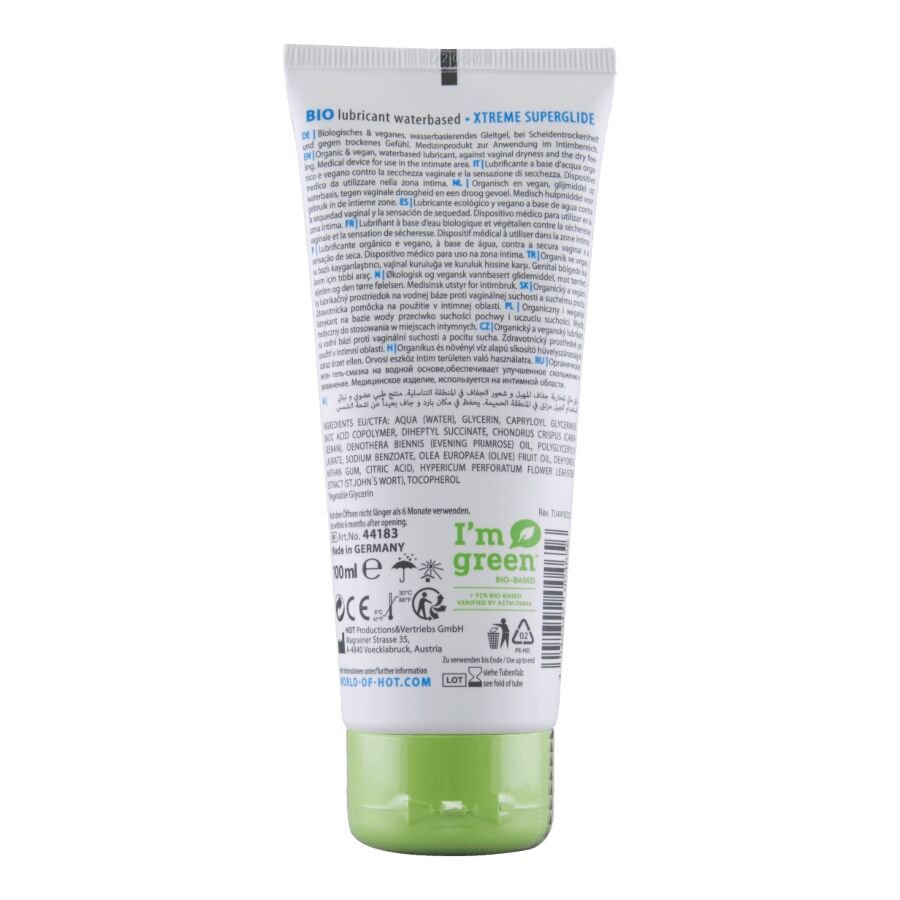 HOT - BIO LUBRICANT LUBRICANTE BIO BASE AGUA XTREME 100 ML - Imagen 2