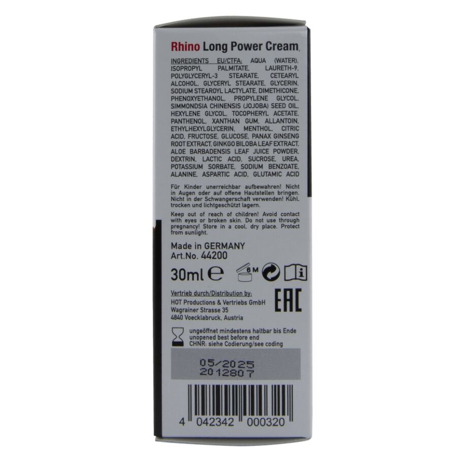 HOT - RHINO LONG POWER CREMA 30 ML - Imagen 5