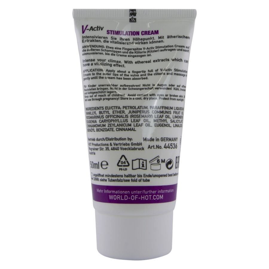 HOT - V-ACTIV CREMA ESTIMULANTE PARA MUJER 50 ML - Imagen 3