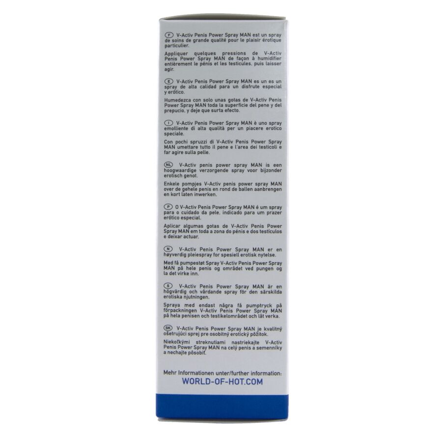 HOT - V-ACTIV PENIS POWER SPRAY PARA HOMBRE 50 ML - Imagen 6