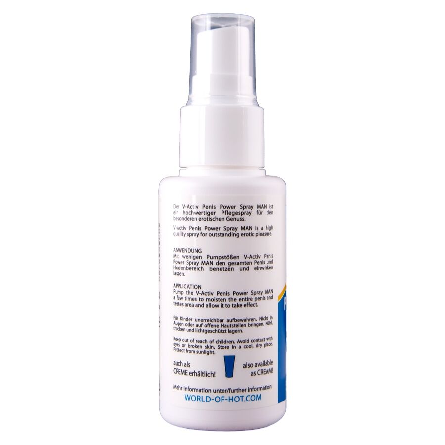 HOT - V-ACTIV PENIS POWER SPRAY PARA HOMBRE 50 ML - Imagen 3
