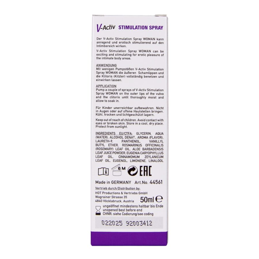 HOT - V-ACTIV SPRAY ESTIMULANTE PARA MUJER 50 ML - Imagen 7