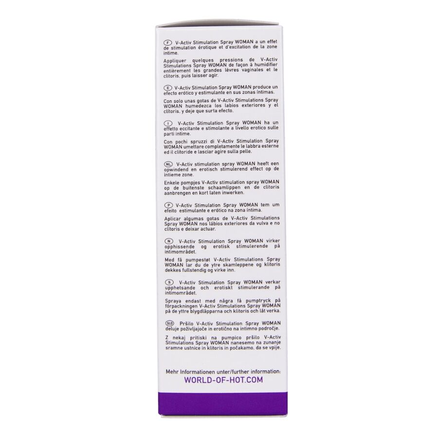 HOT - V-ACTIV SPRAY ESTIMULANTE PARA MUJER 50 ML - Imagen 6