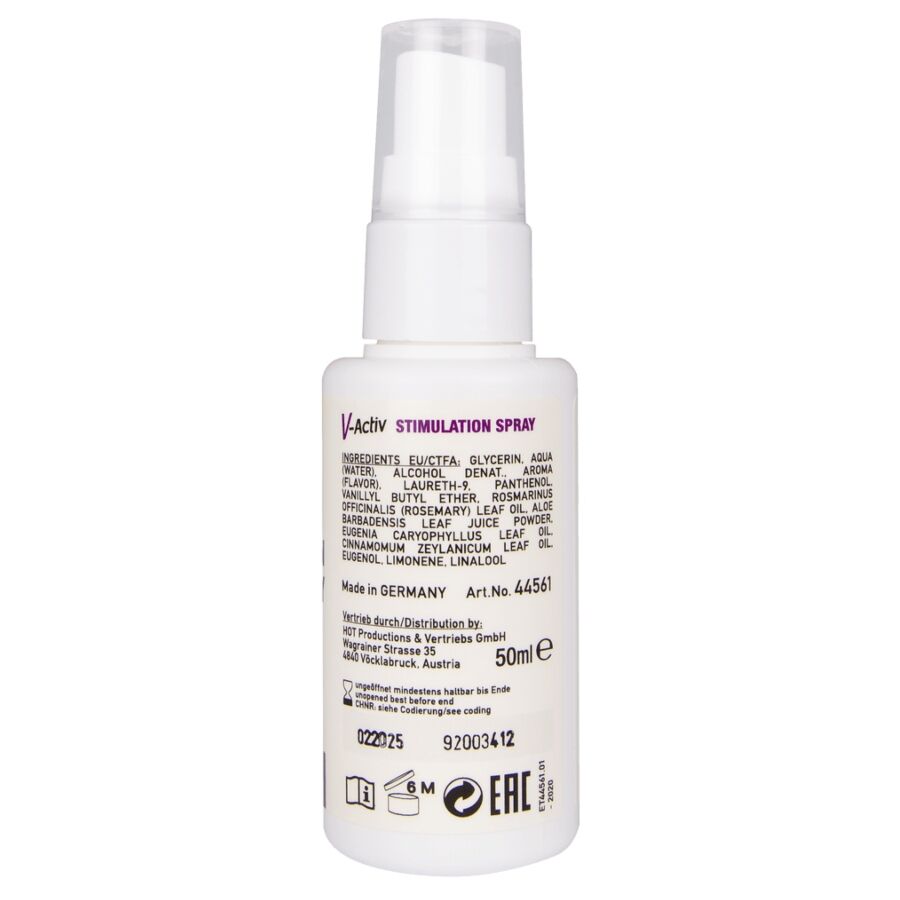 HOT - V-ACTIV SPRAY ESTIMULANTE PARA MUJER 50 ML - Imagen 3