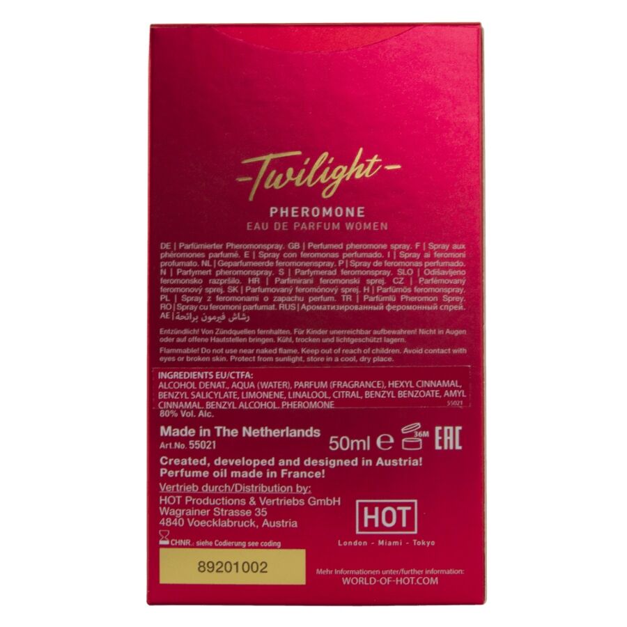 HOT - TWILIGHT PERFUME CON FEROMONAS MUJER 50 ML - Imagen 4