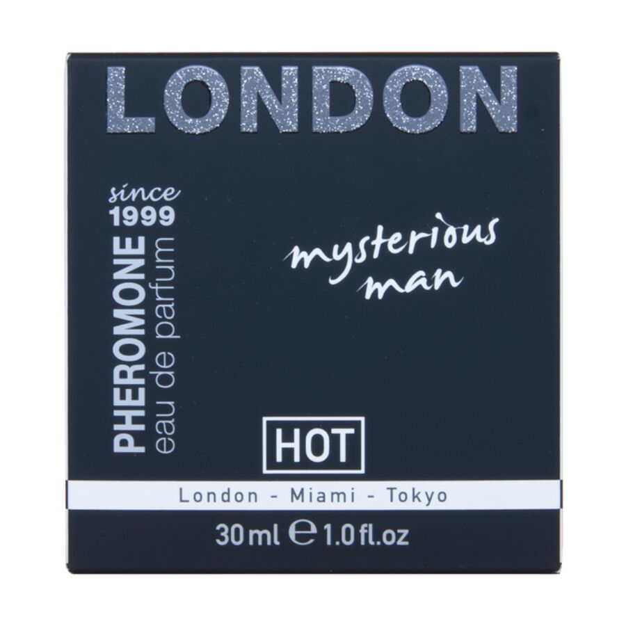 HOT - PERFUME CON FEROMONAS LONDON MYSTERIOUS HOMBRE 30 ML - Imagen 3