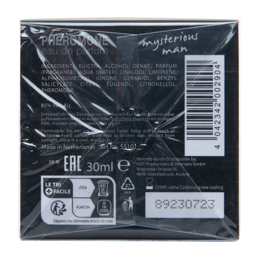 HOT - PERFUME CON FEROMONAS LONDON MYSTERIOUS HOMBRE 30 ML - Imagen 6