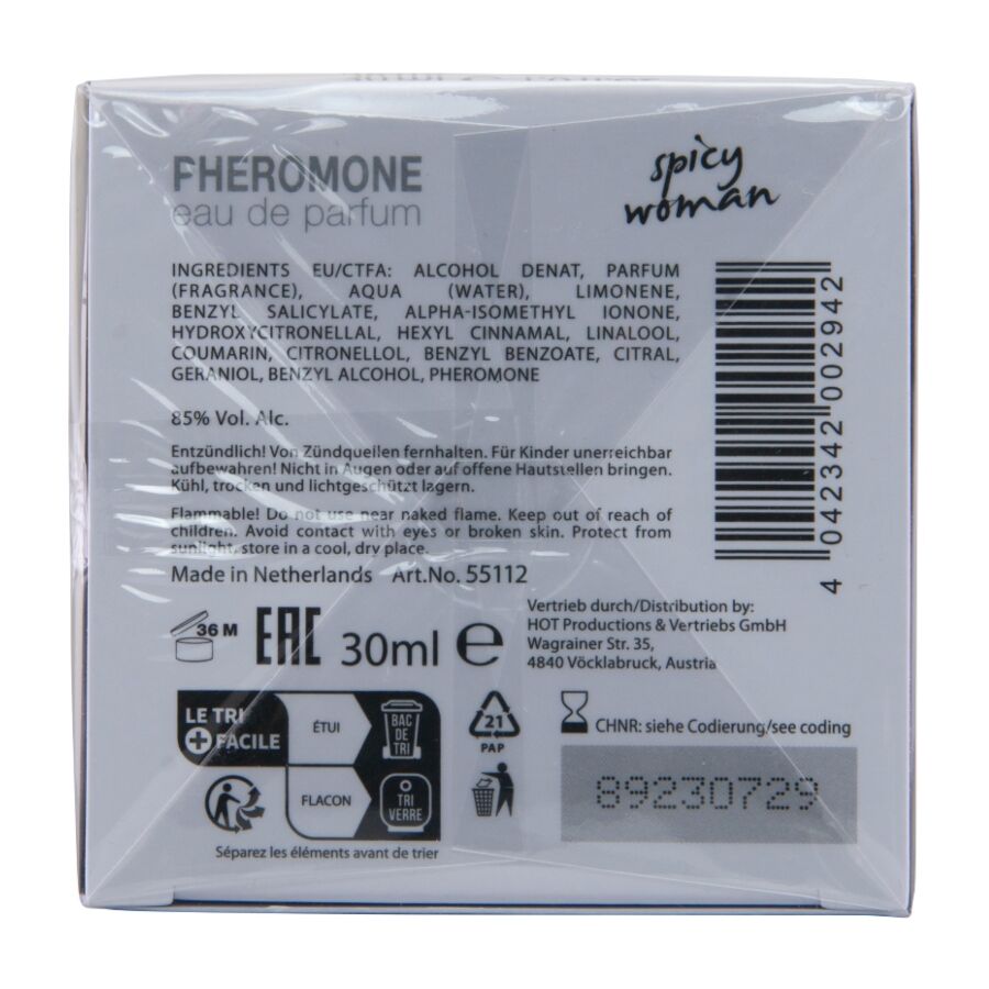 HOT - PERFUME CON FEROMONAS MIAMI SPICY MUJER 30 ML - Imagen 6