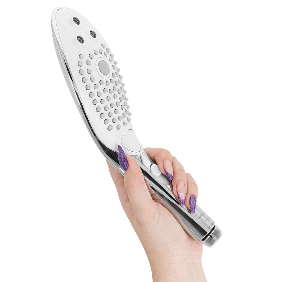 WOMANIZER - WAVE CABEZAL DE DUCHA ESTIMULADOR DE CLITORÍS PLATEADO - Imagen 4