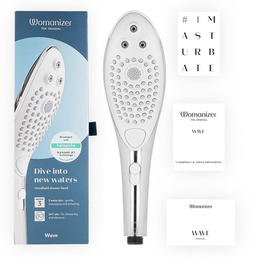 WOMANIZER - WAVE CABEZAL DE DUCHA ESTIMULADOR DE CLITORÍS PLATEADO - Imagen 6