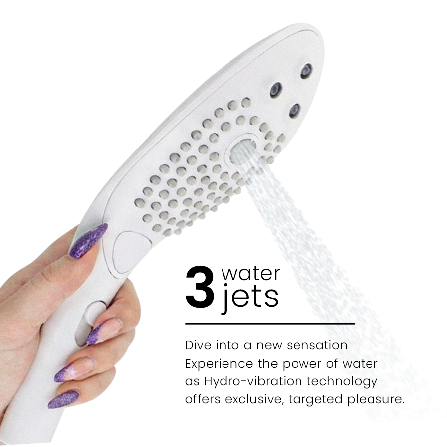 WOMANIZER - WAVE CABEZAL DE DUCHA ESTIMULADOR DE CLITORÍS BLANCO - Imagen 5
