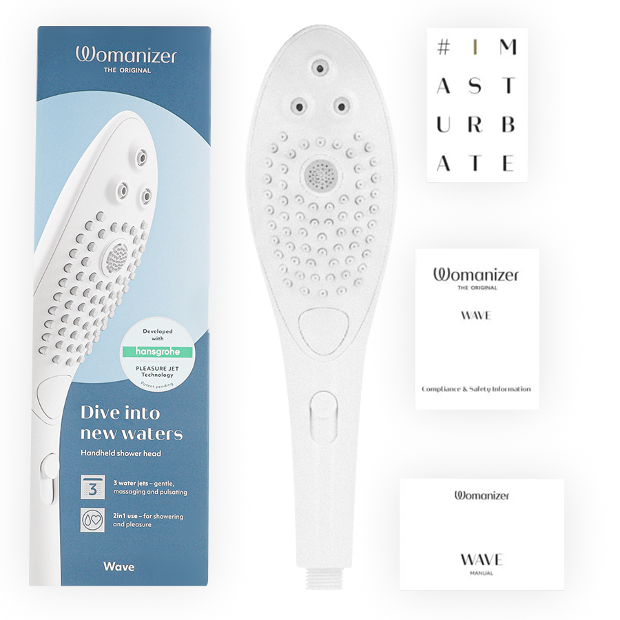 WOMANIZER - WAVE CABEZAL DE DUCHA ESTIMULADOR DE CLITORÍS BLANCO - Imagen 6