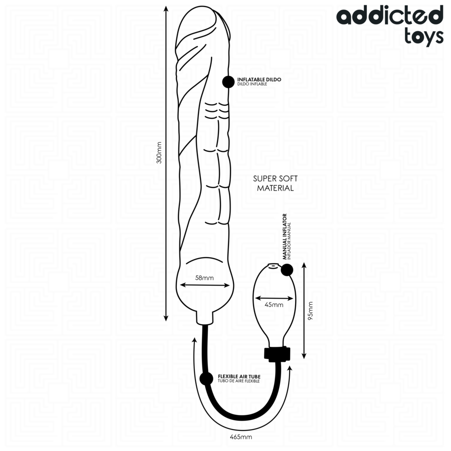 ADDICTED TOYS - DILDO INFLABLE XL MODELO 5 - Imagen 6