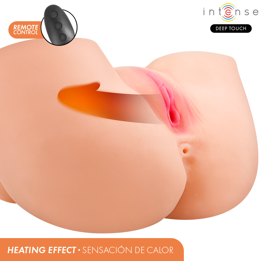 INTENSE DEEP TOUCH - GINGER MASTURBADOR VAGINA CON EFECTO SUCCIÓN, CALOR, VIBRACIÓN Y VOZ CON CONTROL REMOTO 5.3 KG - Imagen 7