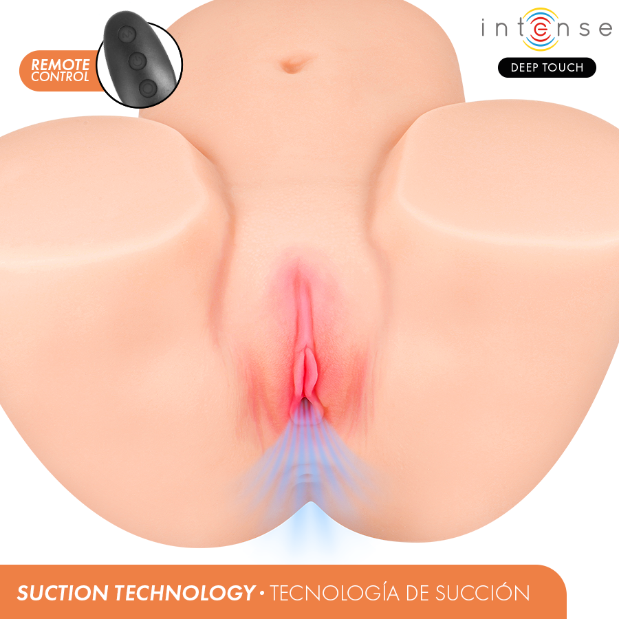 INTENSE DEEP TOUCH - GINGER MASTURBADOR VAGINA CON EFECTO SUCCIÓN, CALOR, VIBRACIÓN Y VOZ CON CONTROL REMOTO 5.3 KG - Imagen 2