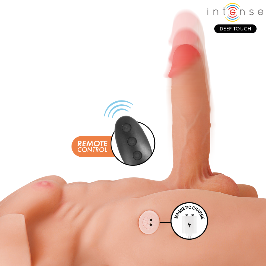 INTENSE DEEP TOUCH - MARTY TORSO CON ANO Y DILDO REALÍSTICO CON EMPUJE Y VIBRACIÓN CONTROL REMOTO 6.2 KG - Imagen 4