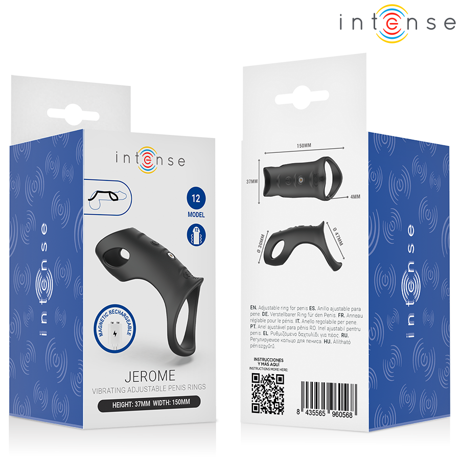 INTENSE - JEROME ANILLO VIBRADOR AJUSTABLE MODELO 12 - Imagen 7