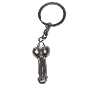 DIABLO PICANTE - LLAVERO METAL PENE PLATA
