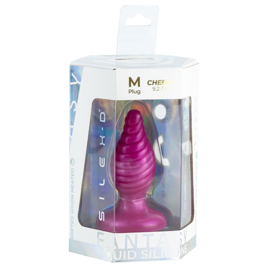 SILEXD - CHERRY PLUG ANAL FANTASY SILICONA LIQUIDA TERMOREACTIVO ROSA 9.2 CM - Imagen 6