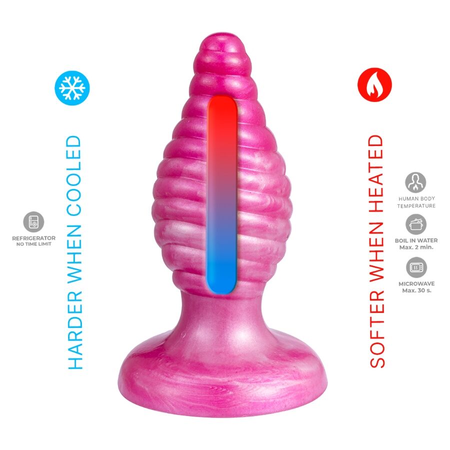 SILEXD - CHERRY PLUG ANAL FANTASY SILICONA LIQUIDA TERMOREACTIVO ROSA 9.2 CM - Imagen 5
