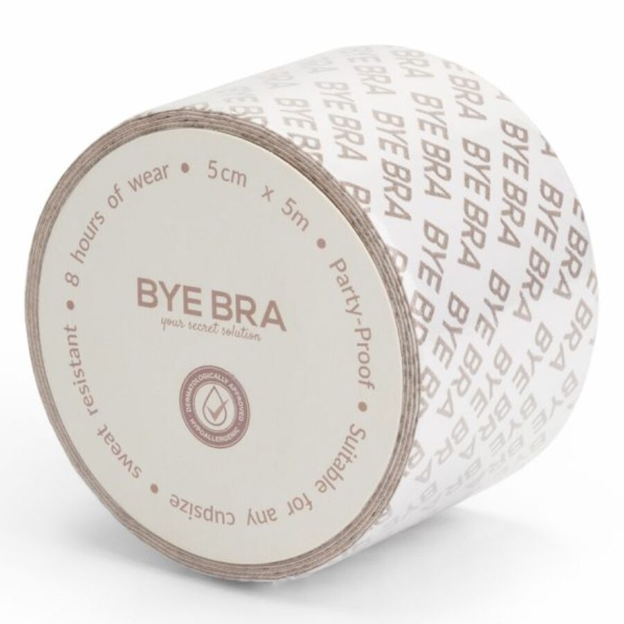 BYE-BRA - BODY TAPE DOUBLE SIDED CINTA DE DOBLE CARA BEIGE TALLA ÚNICA 5 x 500 CM - Imagen 2