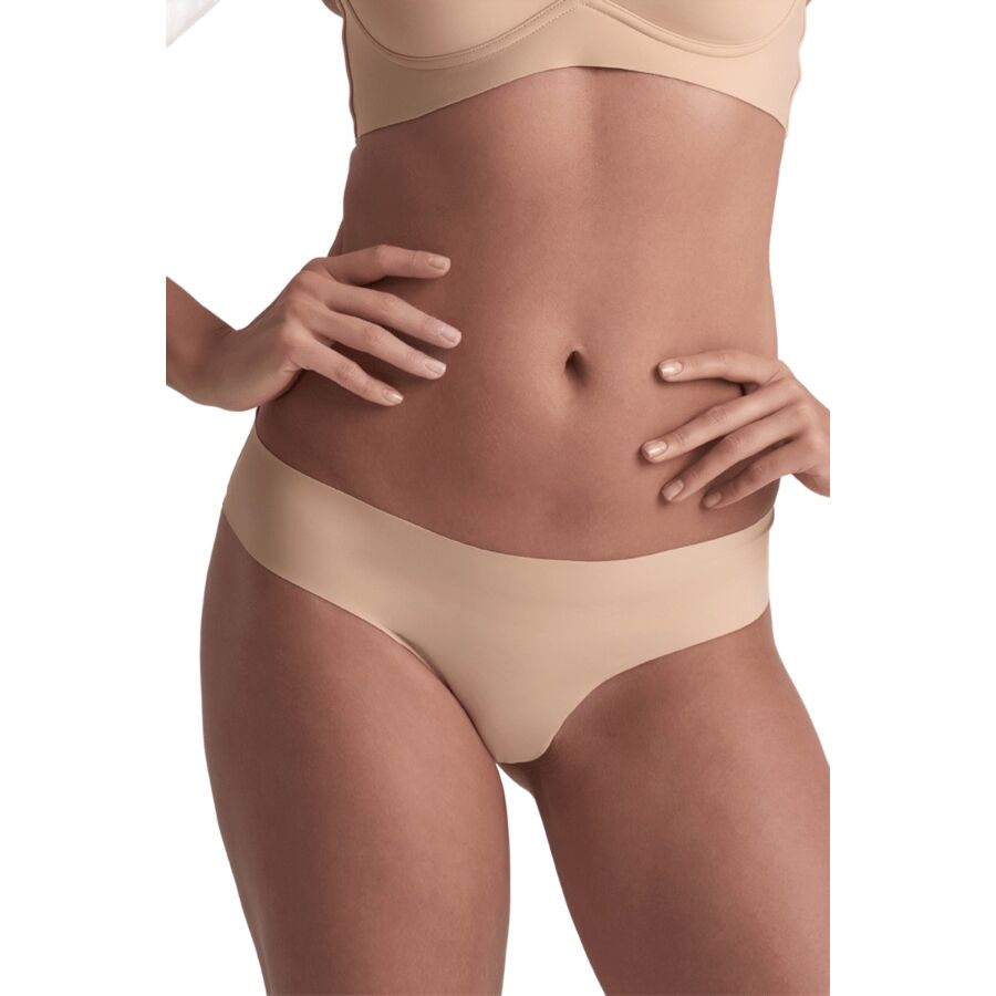 BYE-BRA - PACK 2 TANGAS INVISIBLES BEIGE Y NEGRO TALLA M - Imagen 2