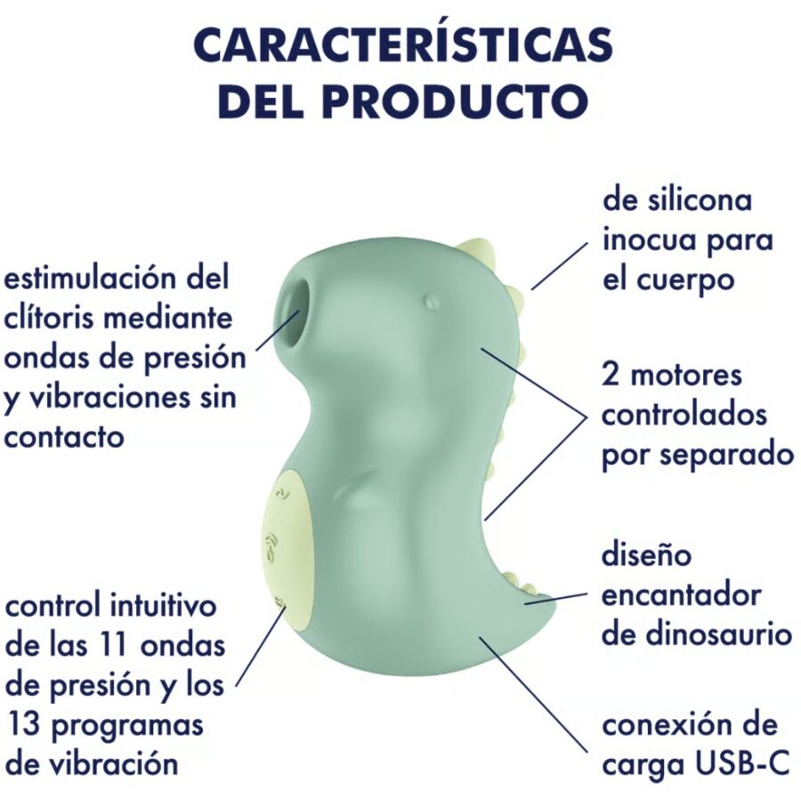 SATISFYER - DIN-OOOH VIBRADOR & ESTIMULADOR AIR PULSE - Imagen 4