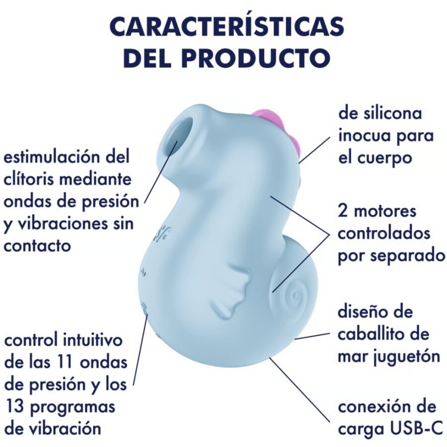 SATISFYER - SEA PONY VIBRADOR & ESTIMULADOR AIR PULSE - Imagen 4