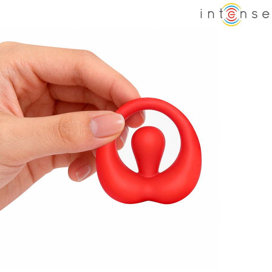 INTENSE - RUSSELL ANILLO VIBRADOR CON ESTIMULACIÓN DE CLÍTORIS ROJO - Imagen 7