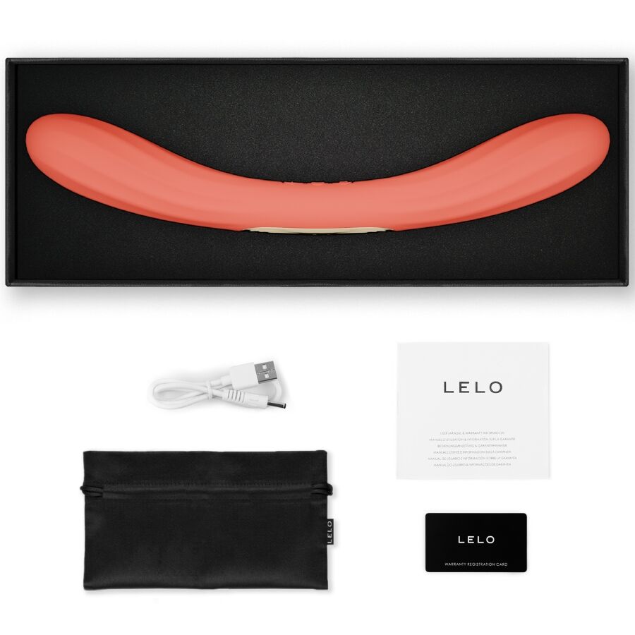 LELO - BOOMERANG VIBRADOR DE DOBLE EXTREMO ROJO CORAL - Imagen 4