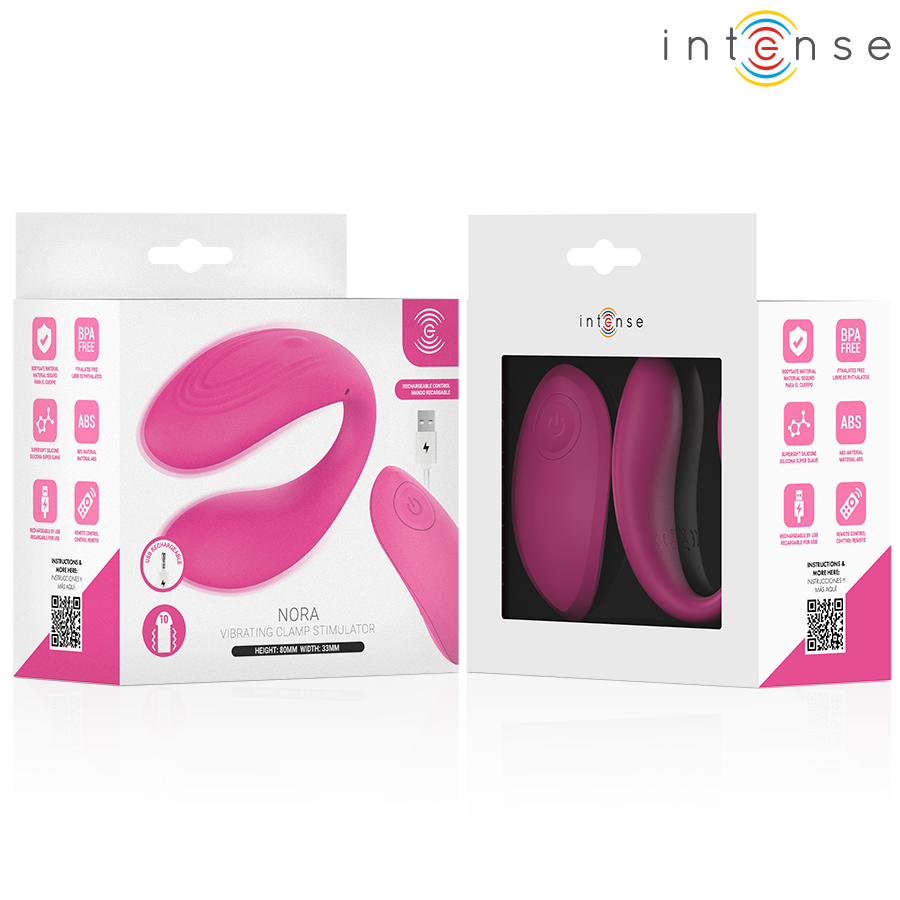 INTENSE - NORA ESTIMULADOR DE PINZA CON VIBRACIÓN ROSA - Imagen 5