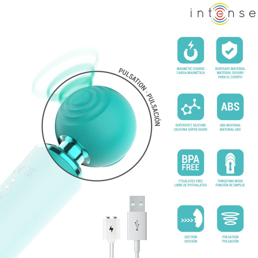 INTENSE - HAMBY ESTIMULADOR MULTIFUNCIÓN CON SUCCIÓN Y VIBRACIÓN - Imagen 5