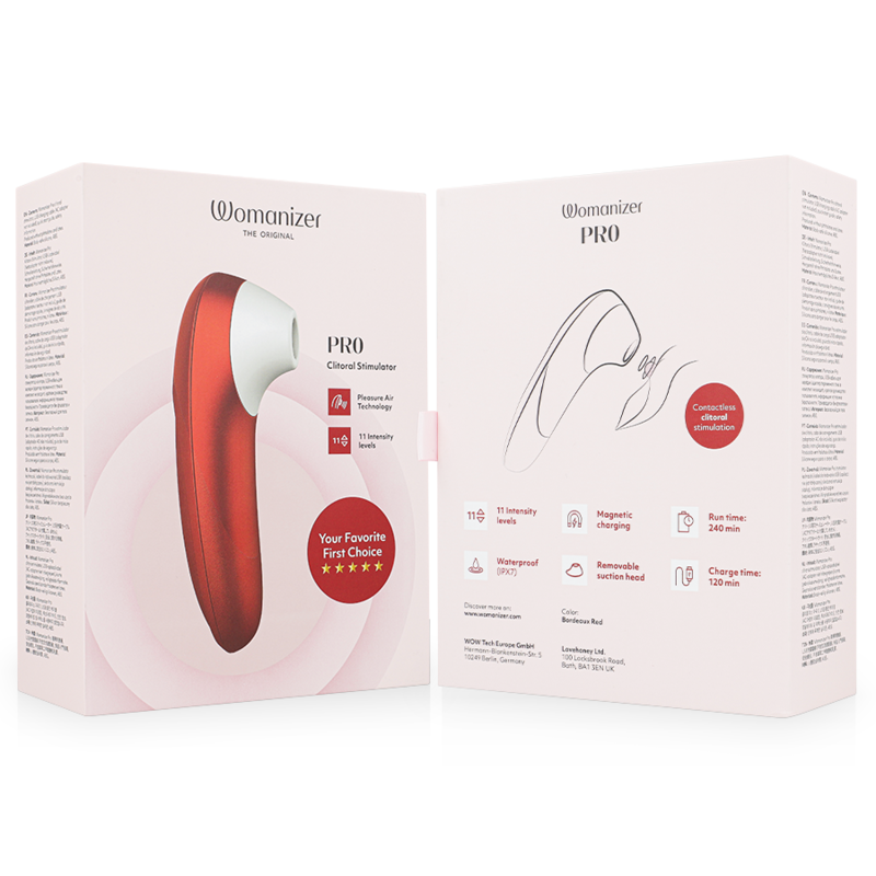 WOMANIZER - PRO VIBRANT ESTIMULADOR DE CLÍTORIS BURDEOS - Imagen 7