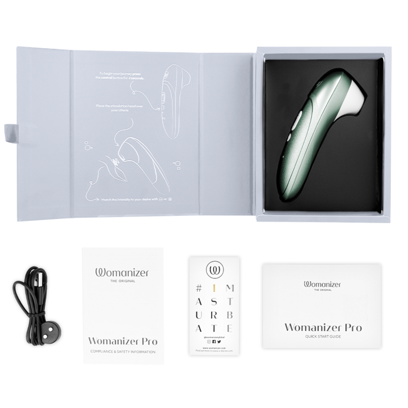 WOMANIZER - PRO VIBRANT ESTIMULADOR DE CLÍTORIS VERDE SALVIA - Imagen 6