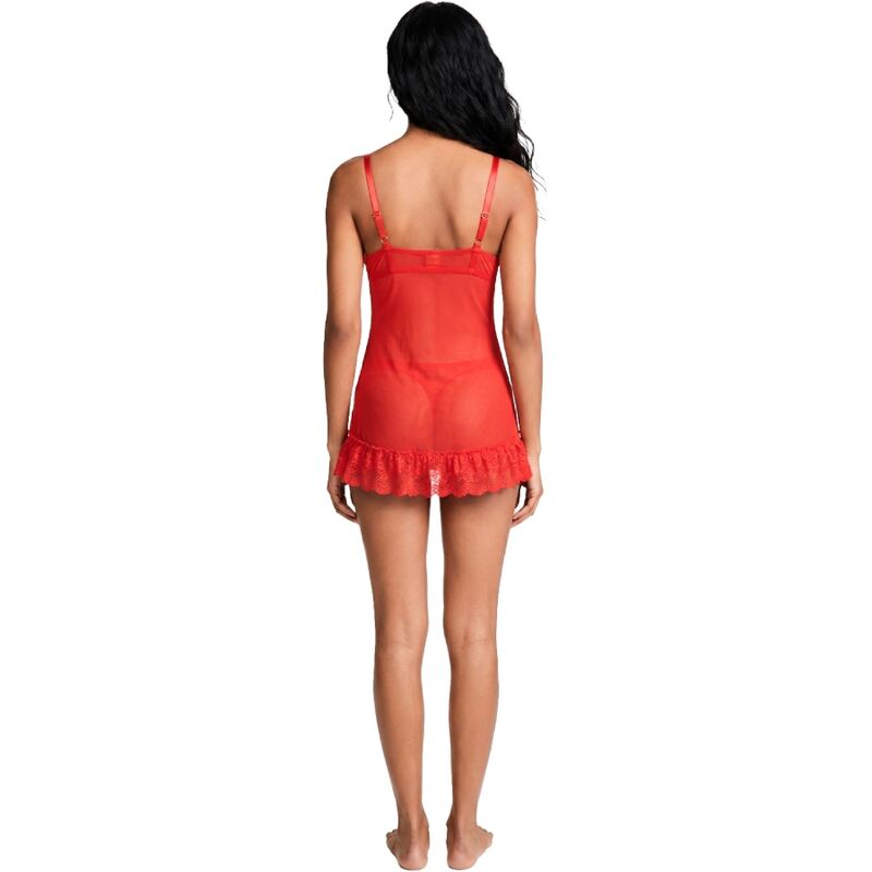 LIVCO CORSETTI FASHION - NUIT SET CAMISETA + PANTY ROJO 2028 L/XL - Imagen 2