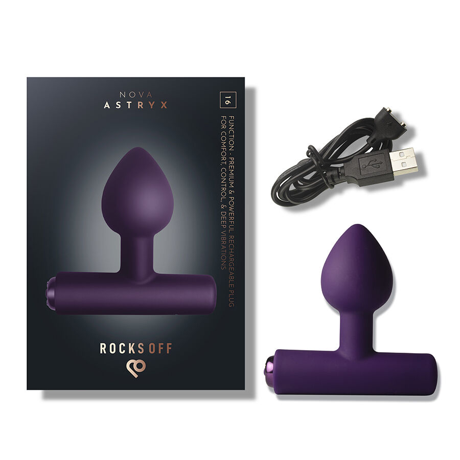 ROCKS-OFF - NOVA ASTRYX PREMIUM PLUG ANAL RECARGABLE 16 FUNCIONES VIOLETA - Imagen 9