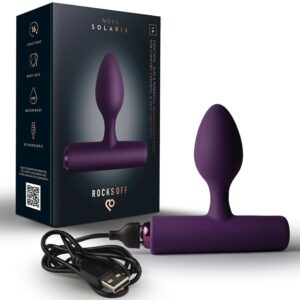 ROCKS-OFF - NOVA SOLARIS PLUG ANAL FINO RECARGABLE 16 FUNCIONES VIOLETA