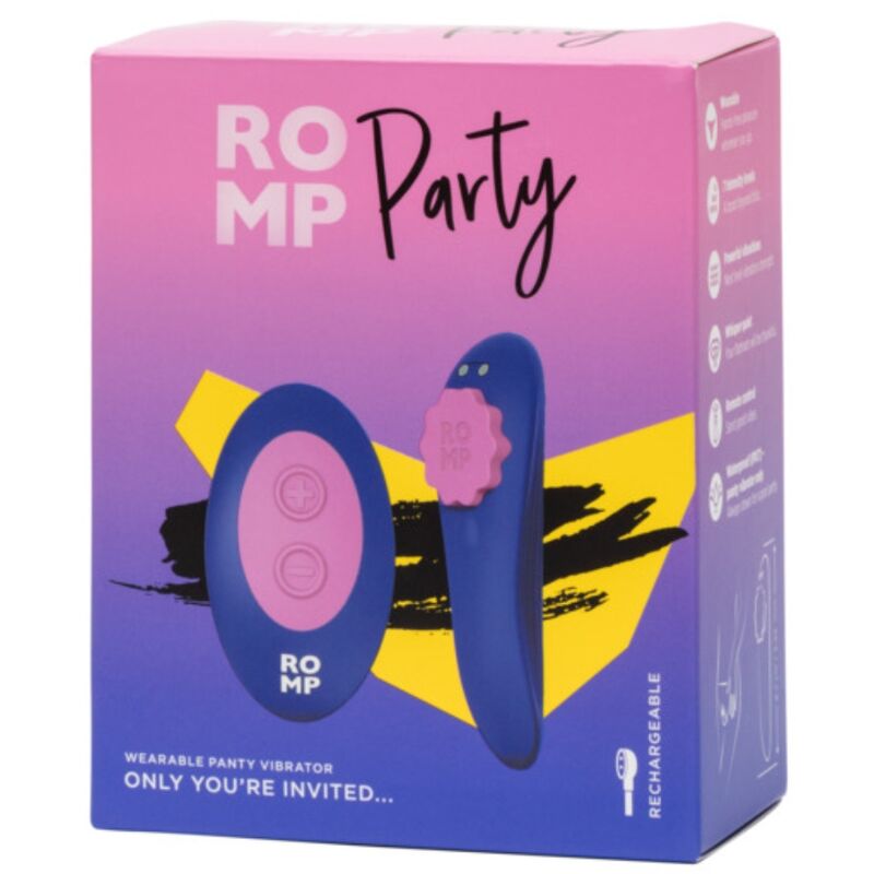 ROMP - PARTY PANTIE MAGNÉTICO VIBRADOR SILICONA CONTROL REMOTO - Imagen 9